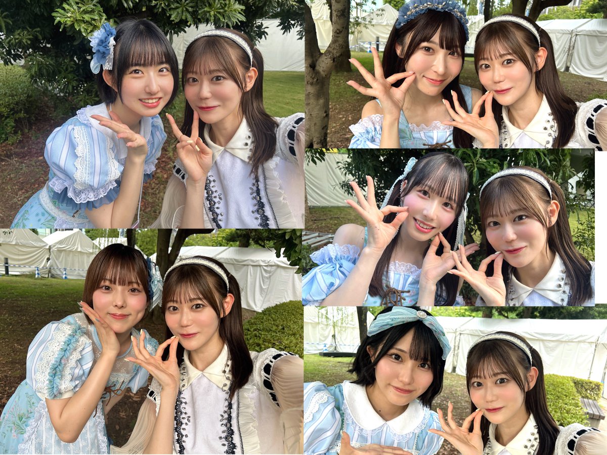 コラボステージで一緒だった
「かすみ草とステラ」さんと☺️📸

衛星とかすてらさんってよく言われてたのでまさかのコラボ実現で最初はびっくり✨
ずっと大好きだった「青より青く」を歌えて嬉しかったです🎇
夢中飛行論も歌っていただけて幸せなコラボ♡♡♡