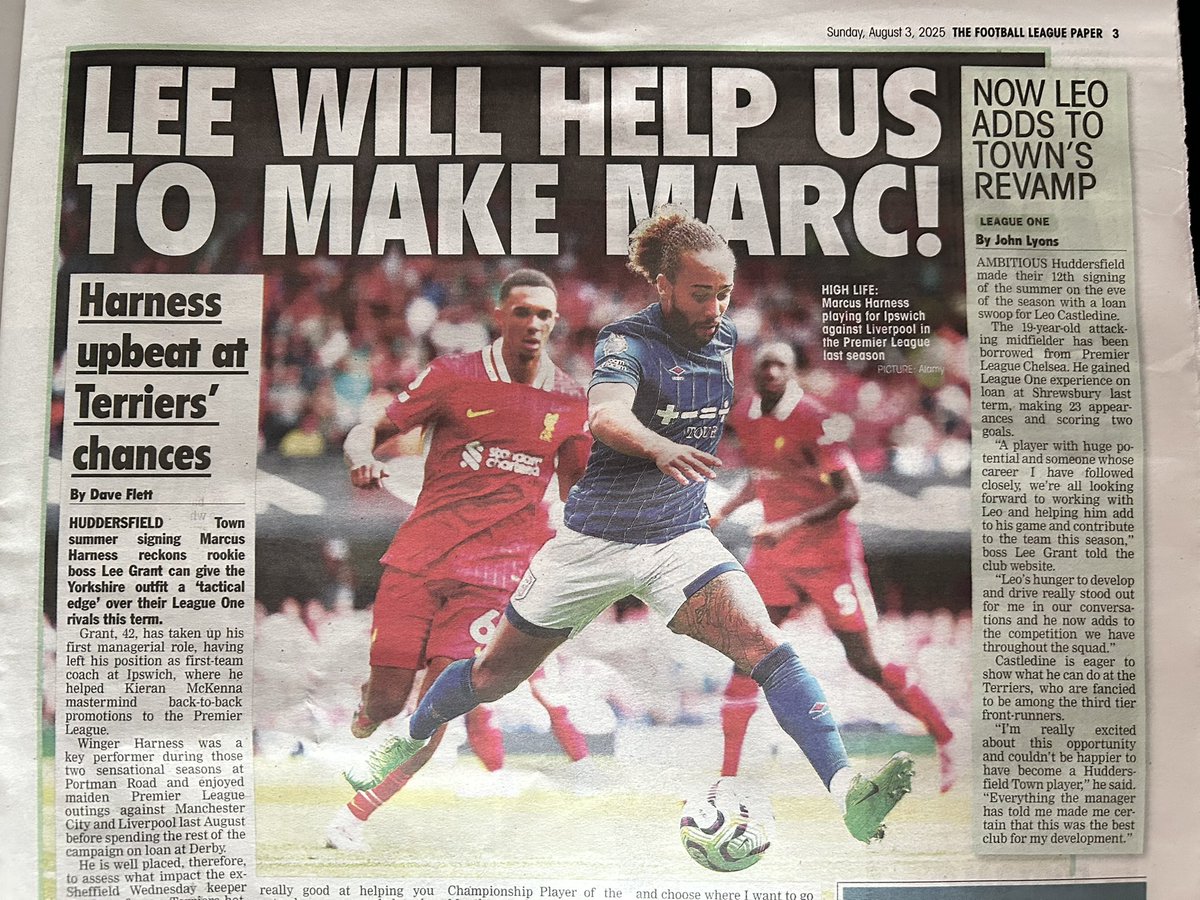 Dave Flett (@daveflettpress) on Twitter photo One for <a href="/htafc/">Huddersfield Town</a> fans. I spoke to <a href="/MarcusHarness/">Marcus Harness</a> about how he believes new boss Lee Grant can give The Terriers a “tactical edge” over their League 1 rivals this season. Full story in <a href="/TheLeaguePaper/">The Football League Paper</a> - in shops now and always great value for £2.20. #htafc One for <a href="/htafc/">Huddersfield Town</a> fans. I spoke to <a href="/MarcusHarness/">Marcus Harness</a> about how he believes new boss Lee Grant can give The Terriers a “tactical edge” over their League 1 rivals this season. Full story in <a href="/TheLeaguePaper/">The Football League Paper</a> - in shops now and always great value for £2.20. #htafc