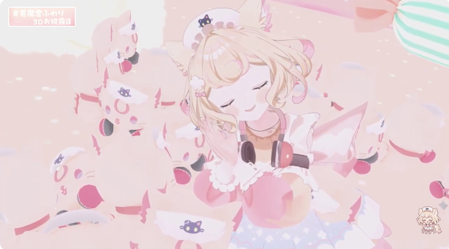 「#若魔雲ふわり3Dお披露目 フワリゾウリョウシステム!? ダンスはちゃめちゃ上手」|綾織のイラスト