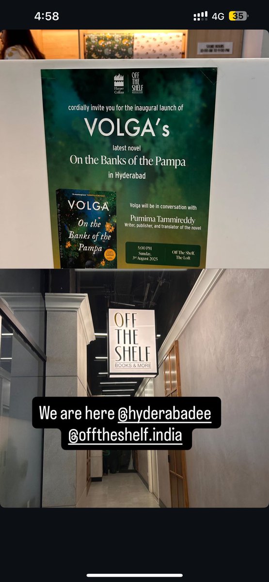 At Off The Shelf…Book launch event -“On the Banks of The Pampa” translated by <a href="/tpurnima/">Purnima T</a> which was written by Volga garu ❤️❤️❤️
#Offtheshelf #volga <a href="/HarperCollinsIN/">HarperCollins</a>
