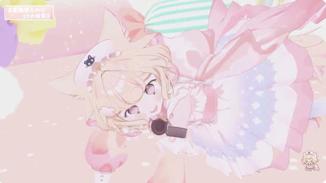 「#若魔雲ふわり3Dお披露目 フワリゾウリョウシステム!? ダンスはちゃめちゃ上手」|綾織のイラスト