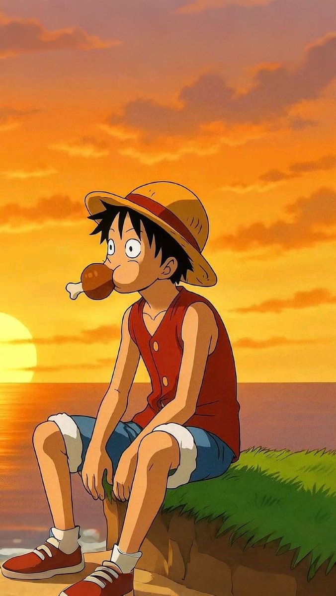 Each and every one of us need to take a page out of Luffy’s book

-Pursues the mission no matter what
-Laughing in the midst of absolute chaos 
-24/7 sillygoose maxxing whilst also leading  
-Never lies/always stands on his morals 
-Constantly eating meat for energy and power 

G
