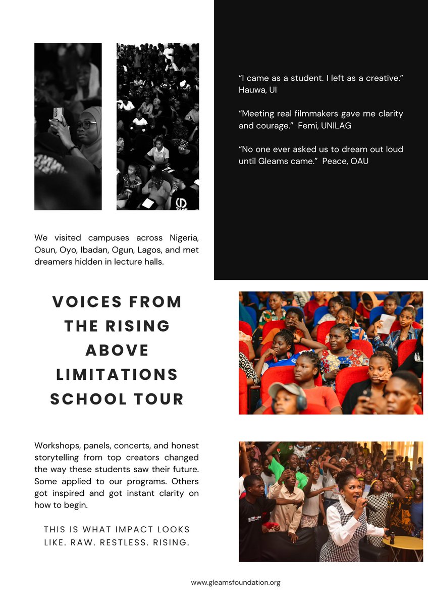 gleamsFDN's tweet photo. The energy from our first issue is just the beginning.
Dreams to reality, Gleams Mag is our loudest whisper yet.
Start with the cover. Stay for the stories.
We will be sending out the full digital copy to the selected people 💃
#GleamsMag001 #GleamsFoundation https://t.co/20vKfiPiUW