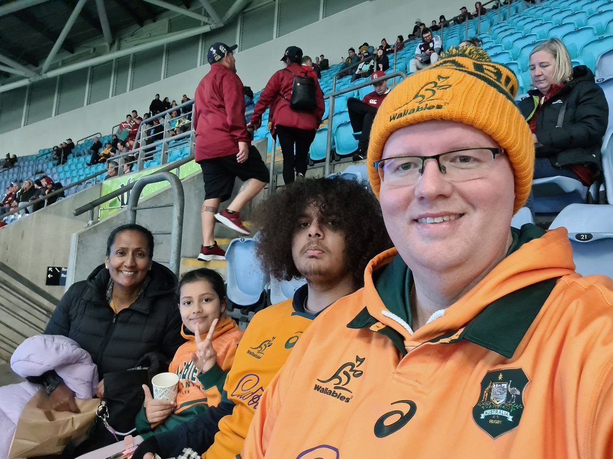 So, about last night.  Being from Adelaide, we rarely get to see the <a href="/wallabies/">Wallabies</a> play, but the <a href="/lionsofficial/">British & Irish Lions</a> don't come around every year.  What an amazing experience and great performance by the men in gold.  Wife &amp; kids' first Test as well, picked a good one! #wallabies