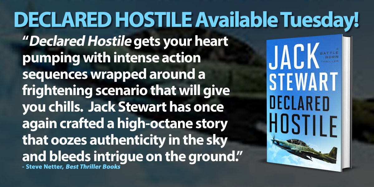 Best Thriller Books (@bestthrillbooks) on Twitter photo DECLARED HOSTILE by <a href="/JackStewartBook/">Jack Stewart</a> (pub. by <a href="/SvrnRvrPublish/">Severn River Publishing</a>) is available Tuesday.
Hopefully, you will follow him and buy the book.
Read the team’s review: bestthrillerbooks.com/steve-netter/d… DECLARED HOSTILE by <a href="/JackStewartBook/">Jack Stewart</a> (pub. by <a href="/SvrnRvrPublish/">Severn River Publishing</a>) is available Tuesday.
Hopefully, you will follow him and buy the book.
Read the team’s review: bestthrillerbooks.com/steve-netter/d…