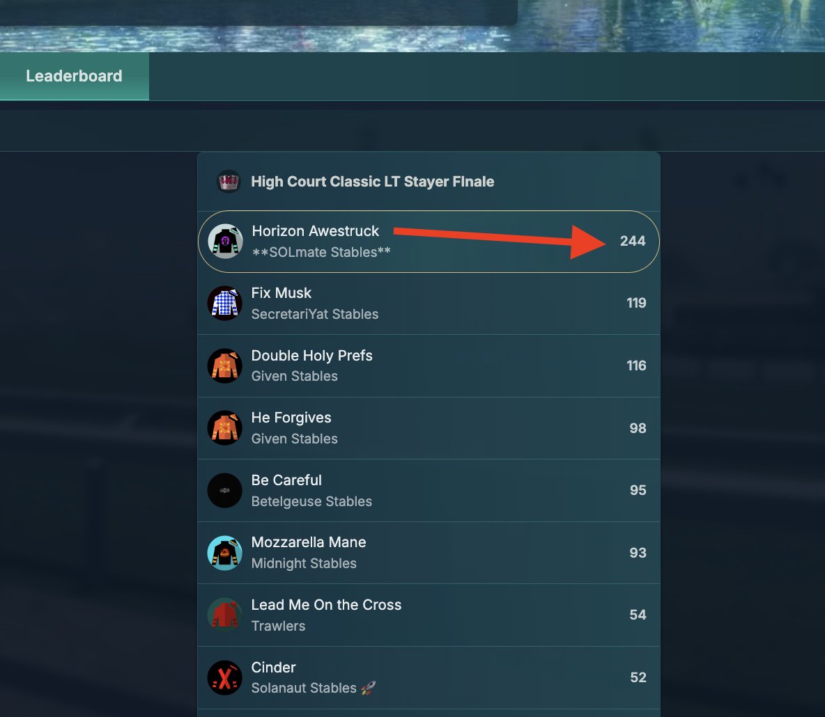 6K - Horizon Awestruck will be available in the breeding barn for those looking to win a future Harbor Classic.  Perfect distance stats, maybe try to boost the temper a little.  photofinish.live/breeding/53642…