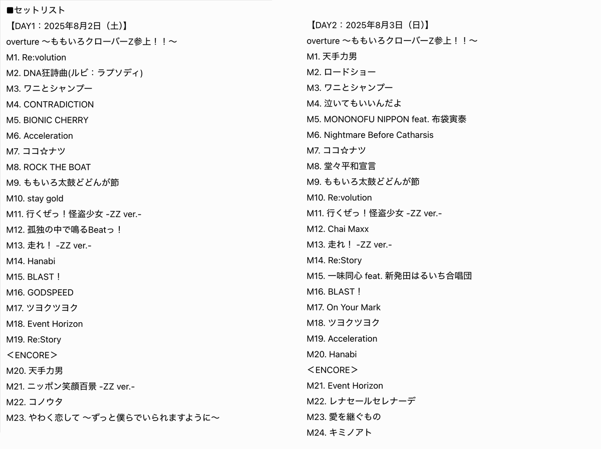 Miimg11's tweet photo. ■ハマの夜祭り番長襲名記念　ももクロ夏のバカ騒ぎ2025 in 横浜スタジアム
【DAY1】2025年8月2日(土)
16:00開場 ／ 17:30開演
【DAY2】2025年8月3日(日)
16:00開場 ／ 17:30開演
会場：神奈川県・横浜スタジアム

▼DAY1&amp;DAY2セットリストプレイリスト
https://t.co/9SCTq81vaw https://t.co/ZaUhdrOw5F