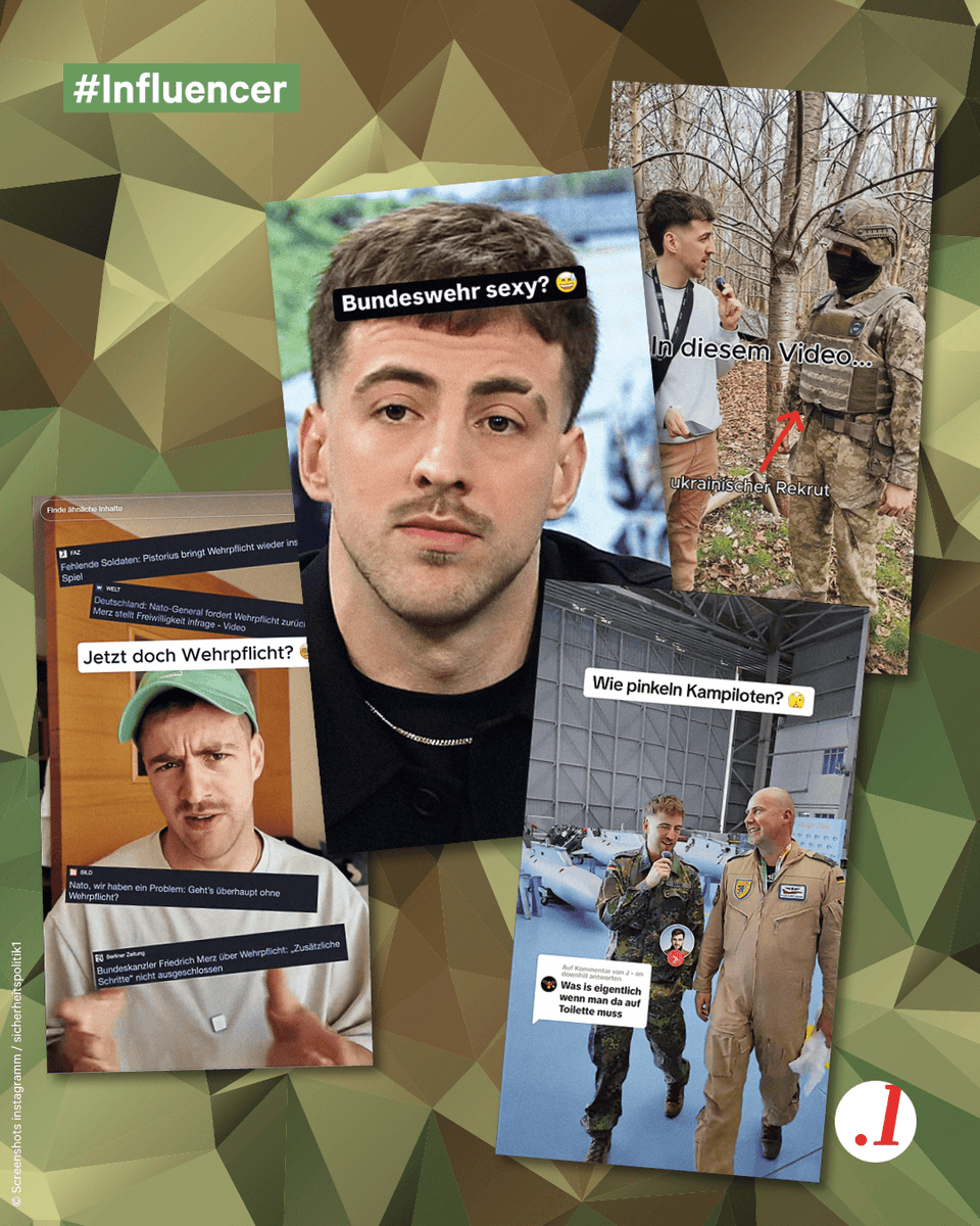 Kennt ihr David Matei? Er ist der wohl bekannteste Influencer für #Verteidigungsthemen. Auf Instagram folgen ihm über 100.000 Menschen, auf Tiktok über 200.000. Eines seiner beliebtesten Videos, indem er erklärt, wie der „Taurus“-Marschflugkörper funktioniert, sahen auf Tiktok