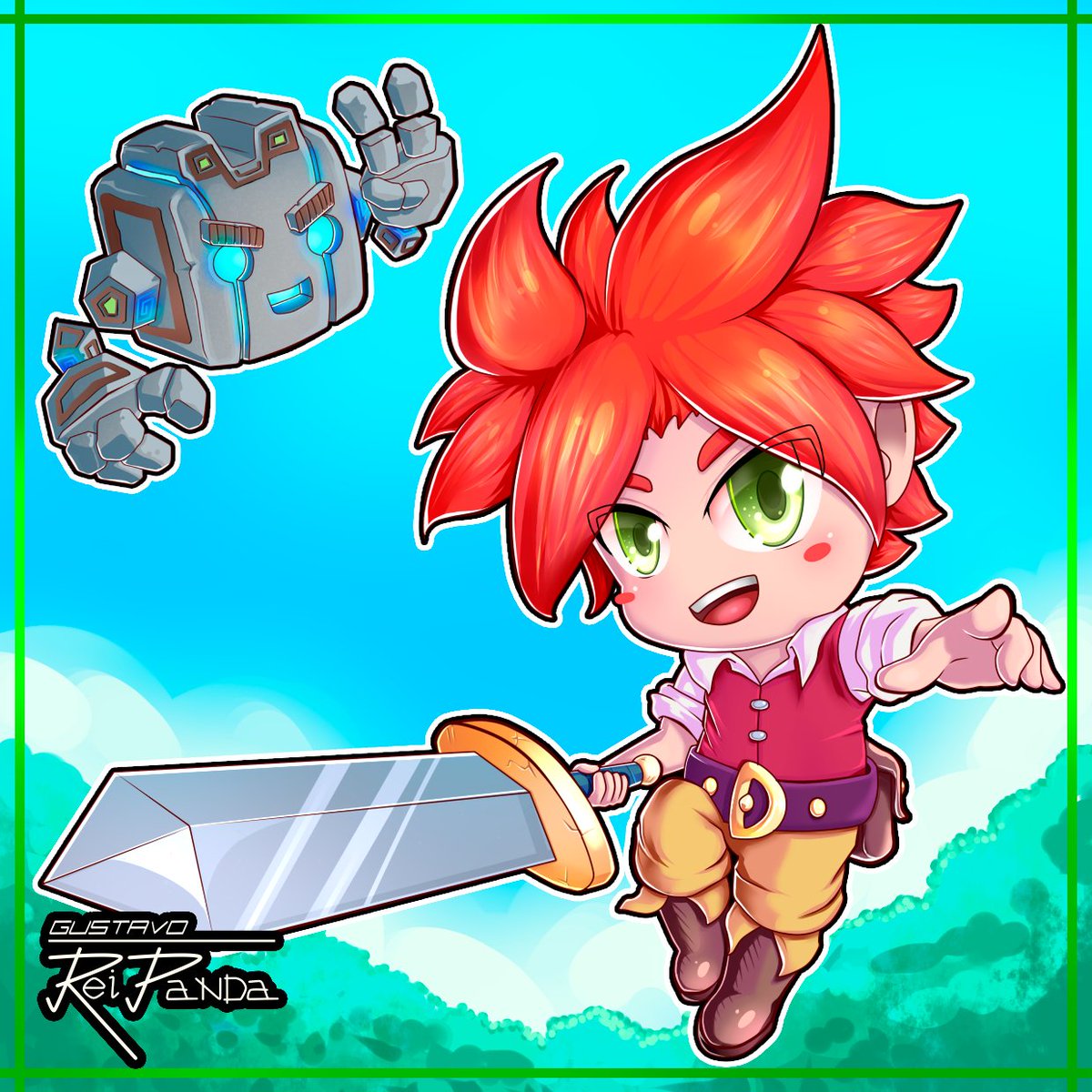 GustavoReiPanda's tweet photo. Breaking Gates - Chibi Art

Eu conheci o Breaking Gates esse ano, desde então eu fiquei com vontade de desenhar uma arte dedicada no meu estilo de chibi.

E bem, finalmente veio ai.
(Espero que chegue no criador)

#Art #Fanart #Chibi #Design #Game #Indie #BR #Brasil https://t.co/6eP5Agc9QM