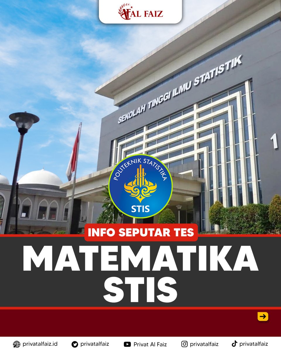 Privatalfaiz's tweet image. 📢 Info Seputar Matematika STIS!
Buat pejuang Polstat STIS jangan skip informasi berikut ini ya!

Tes Matematika menjadi salah satu tahapan tes yang diujikan dalam SPMB Polstat STIS.

Simak informasinya pada slide berikut ini!

#kedinasan #stis #spmb #polstatstis #sekdin…
