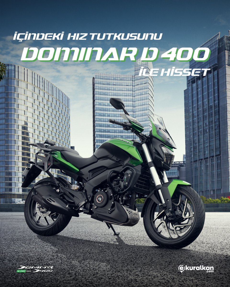 Sadece gitmek değil, hissetmek istiyorsan:
Dominar D 400'ü dene.🔥
#kuralkan #ekuralkan #motor #motosiklet
#bajaj #bajajmotorturkiye