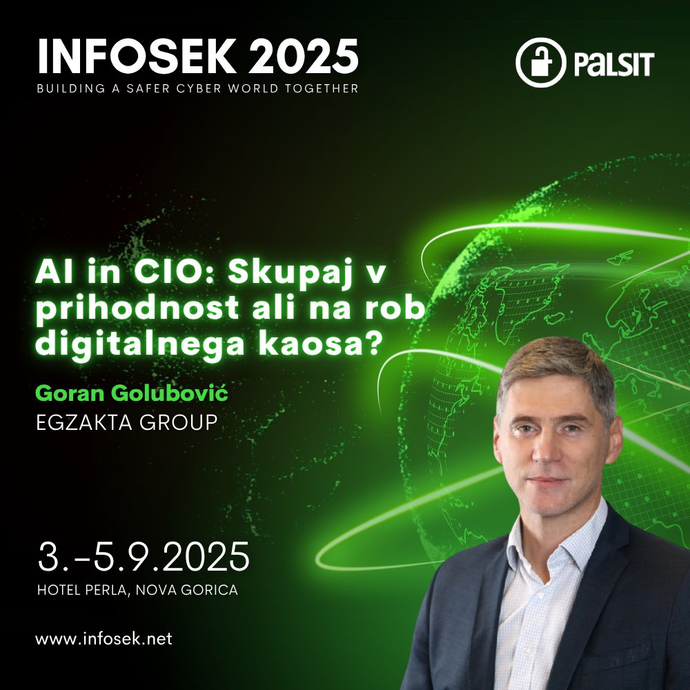 🧠 AI &amp; CIO: Partnerja prihodnosti ali sovražnika mirnega spanca?

V času, ko umetna inteligenca že piše kodo, sestavlja e-maile in sprejema odločitve – kje je prostor za CIO? V vodstvu? Ali v paniki?

Na CIO Forumu v sklopu INFOSEK 2025 bo Goran Golubović (EGZAKTA GROUP) zadel v
