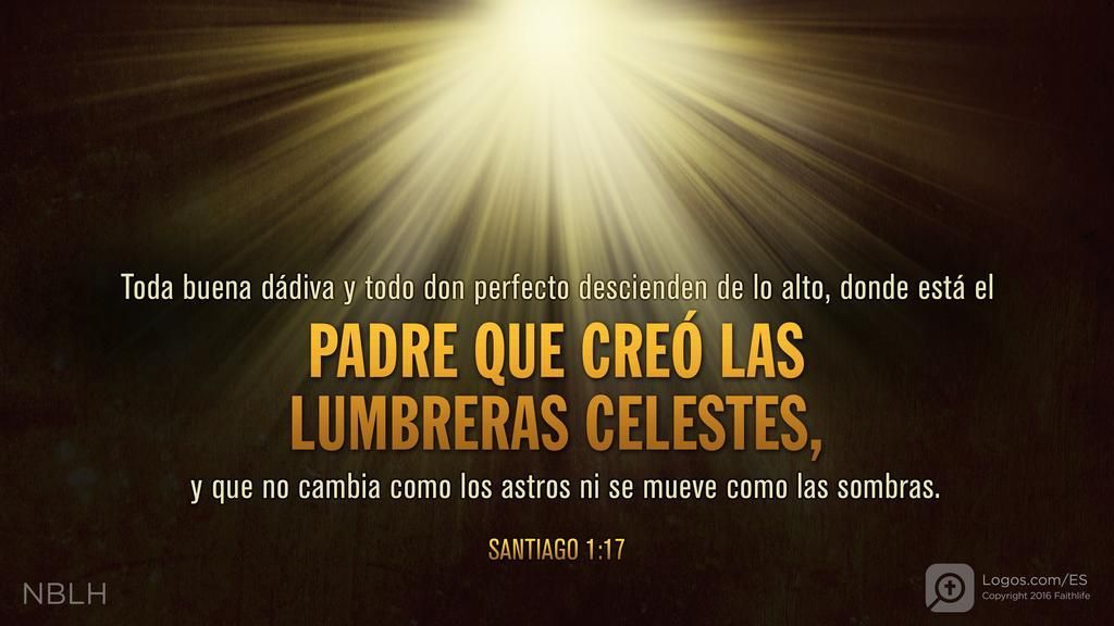 Versículo del Día 🌞
Lo que verdaderamente vale en la vida viene de lo alto. Nuestro Padre es fuente inmutable de todo bien.
📖 Santiago 1:17
