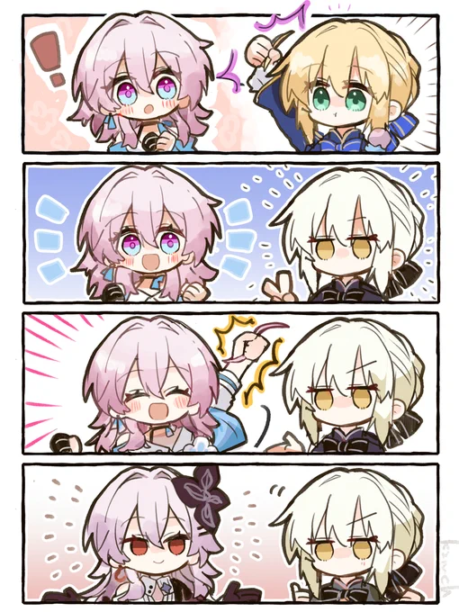 #HonkaiStarRail  多分こうではない、なのかと長夜月とセイバー(オルタ) 