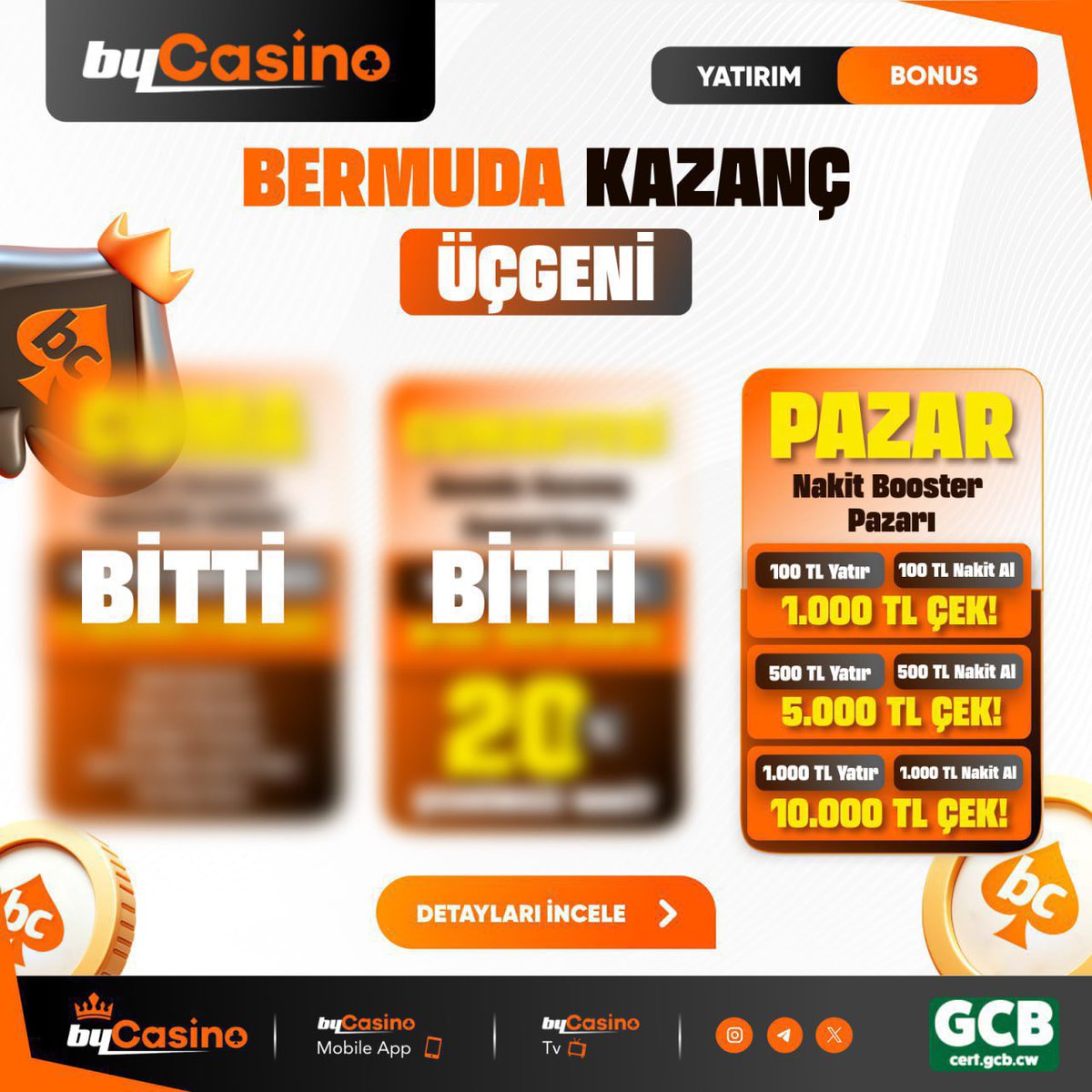 Güncel Giriş bycgir.xyz/?ref=aSbeoqdSrx

Bermuda Kazanç Üçgeni Pazar Nakit Bonusu

Bycasino 100 TL Nakit Booster
🔒KOD : BYPAZAR100

Bycasino 500 TL Nakit Booster 
🔒KOD : BYPAZAR500

Bycasino 1.000TL Nakit Booster  
🔒KOD : BYPAZAR1000

Türkiye'nin En çok Kazandıran Sitesi Bycasino