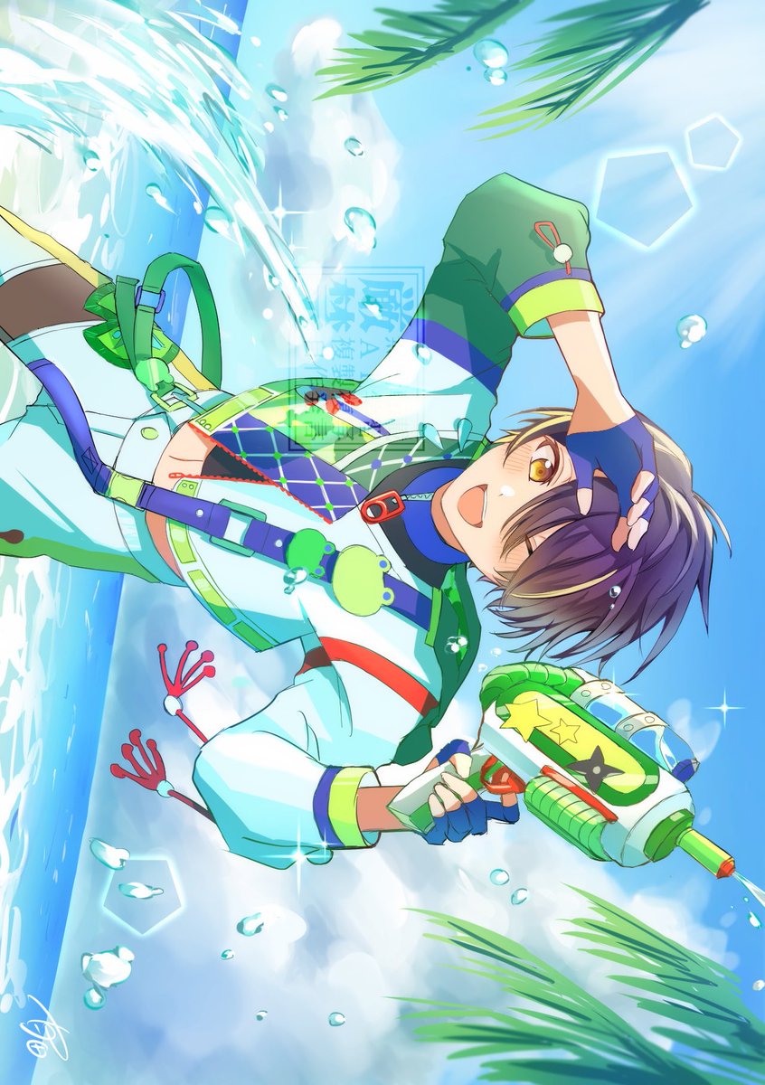 🥷「暑いでござるな〜っ！🔫✨️💦」
 #あんスタFA