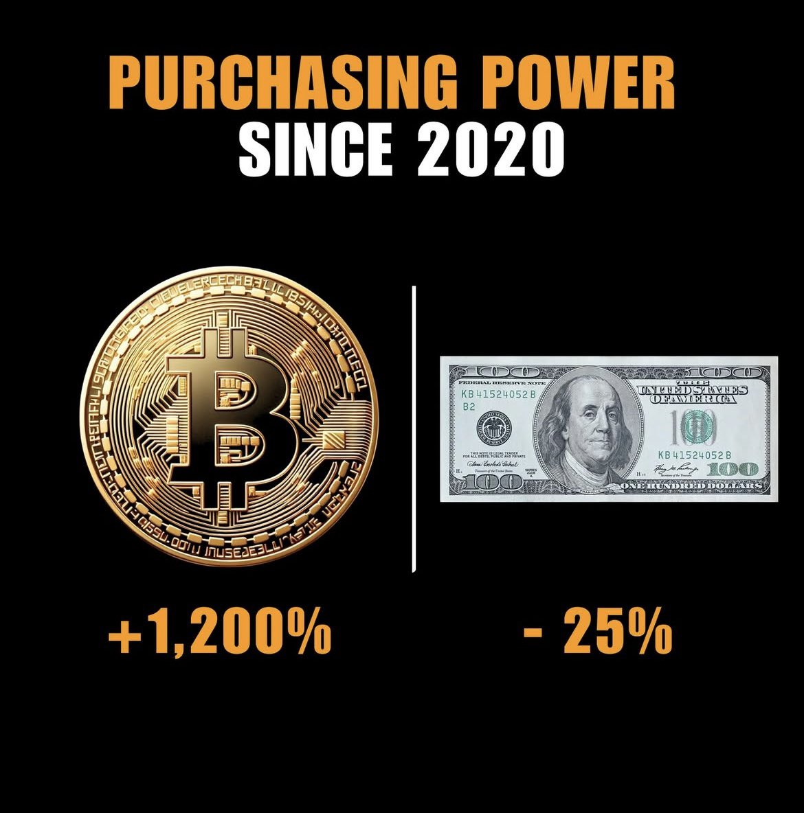 Bitcoin: +1200% 🚀

Fiat: -25%