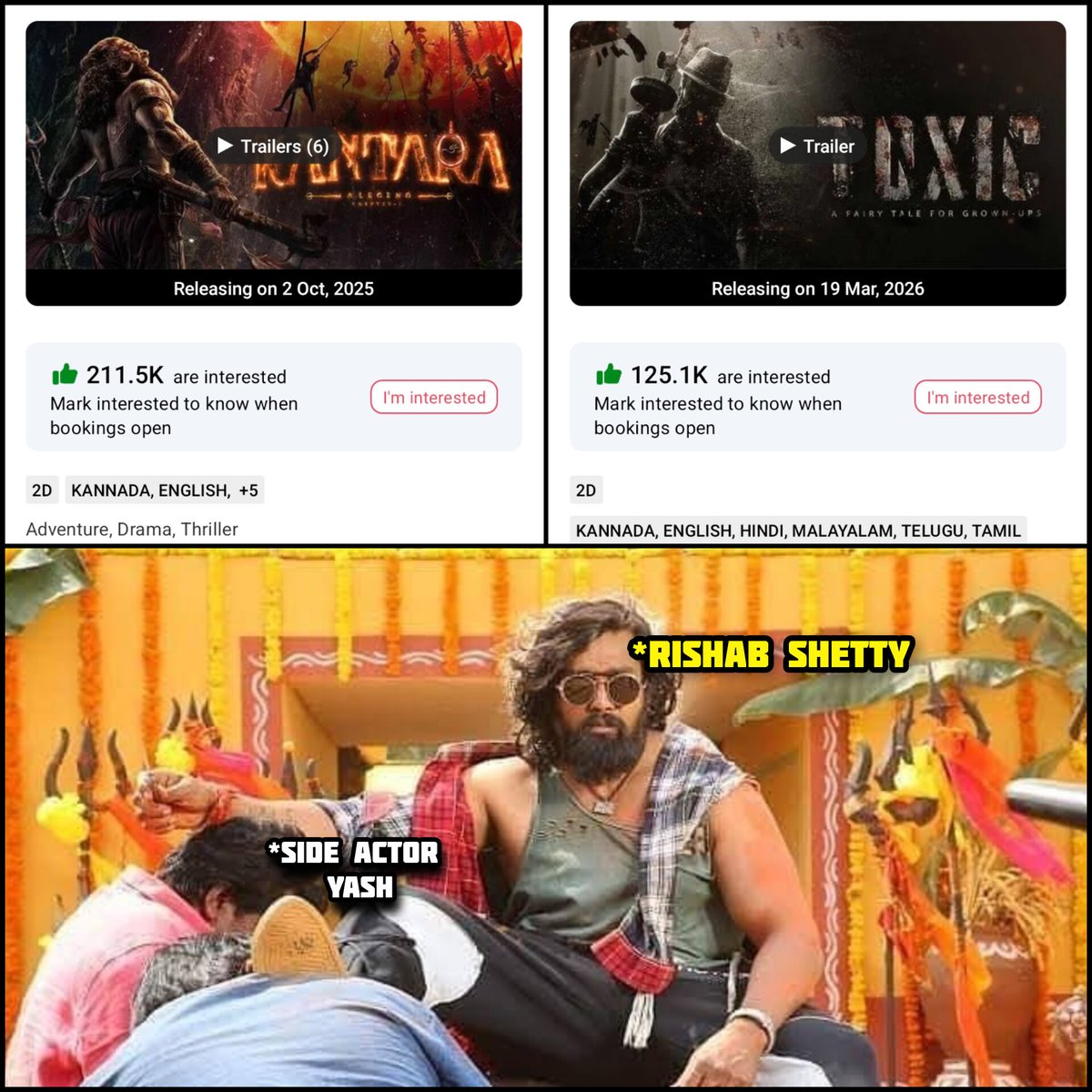 YouTube Alli Druva yash na Dengudre, Bms nalli rishab dengta avne 🥱

Content chennagi idre new hero gu jana ista padtare, fanbase create agolla 😌