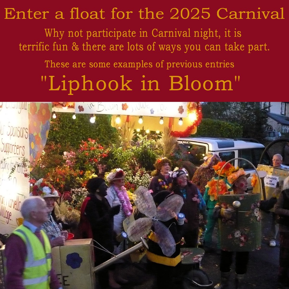 CarnivalLiphook's tweet image. 🎉 Ready to SHINE at the 2025 Carnival? 🌟

🎭 Dress up, build a float, or roll in with a wheelbarrow!

🏆 NEW: Best Street – get your neighbours involved!

Let’s make it unforgettable! 

#Carnival2025 #BestStreet #PushAndPull