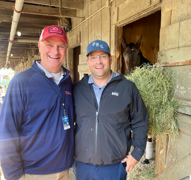 Whitney weekend tradition: a Brad Cox Stable Tour.
We missed it by a day (blame logistics), but caught up with Brad, Blake &amp; 30+ runners at Horse Haven.
From Good Cheer to a big bad wolf 🐺

Presented by Fasig-Tipton: loom.ly/POLtE9Q