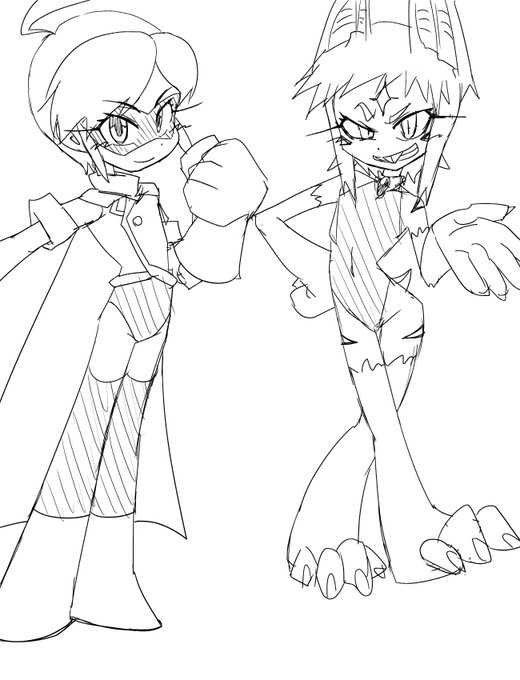 コテコテなトゥーンイラスト描けんのか?と言われたので、ちょっとやってみる。…お顔はね、許して。 