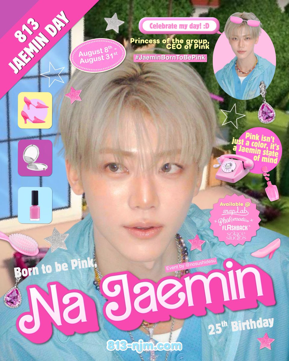 🎀 𝐁𝐨𝐫𝐧 𝐭𝐨 𝐛𝐞 𝐏𝐢𝐧𝐤 🎀
Na Jaemin’s 25th Birthday Photoframe by <a href="/nosushidesu/">bila</a> 

Step into our Barbie dream all pretty, pink &amp; for Jaemin!

📍 🇮🇩🇸🇬🇹🇭
📆 8–31 August 2025

Share your moment &amp; your prettiest smile and tag us with #JaeminBornToBePink 💕

#HAPPYJAEMINDAY