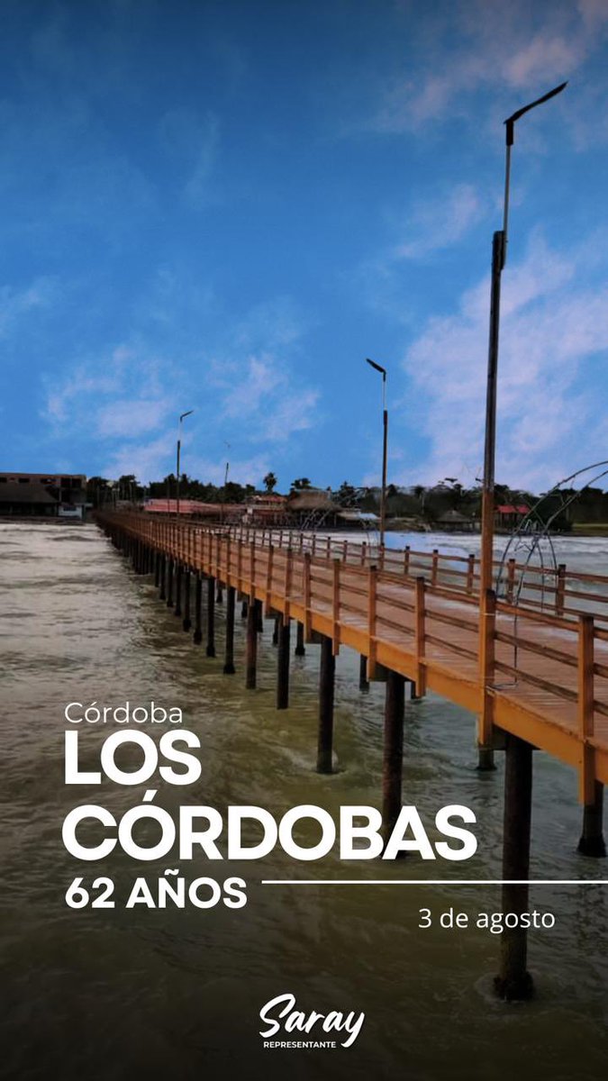 ¡Felices 62 años, Los Córdobas! 🥳

Un municipio lleno de tradiciones, gente buena y esperanza en cada rincón.
¡Que sigan creciendo con fuerza y orgullo cordobés! 👏🏼

#LosCórdobas #OrgulloCordobés