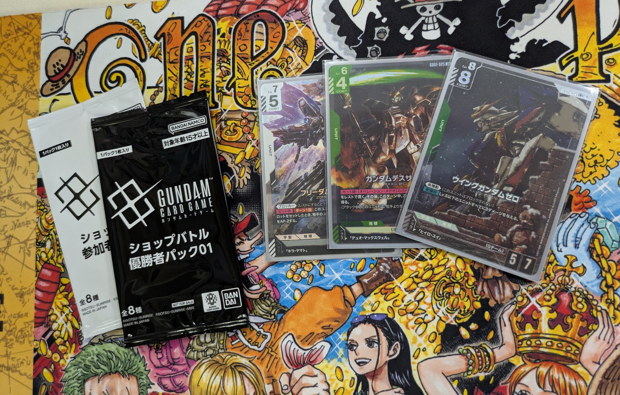 ガンダムカードゲーム　ショップバトル優勝景品　未開封　優勝者パック　ローダー付き ガンダムカードゲーム ショップバトル 優勝者パック 未開封1