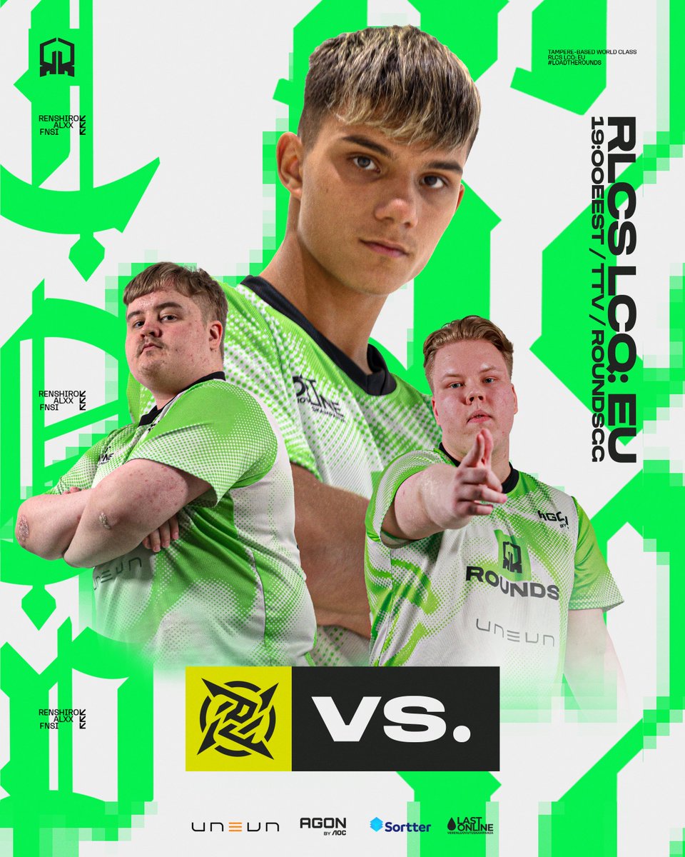 NEXT STOP: SWISS STAGE. 🎟️

🏆 RLCS Last Chance Qualifier 🇪🇺
🆚 <a href="/NIP/">Ninjas In Pyjamas</a>
🕖 19:00 EEST
🇬🇧 twitch.tv/roundsgg

If we made it to the Top 32, we can make it further too. C'MON BOYS!
#LOADTHEROUNDS