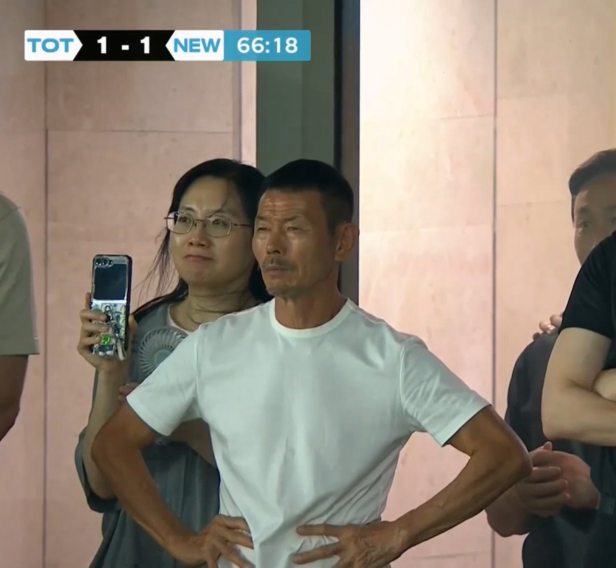 Sonny’s dad is hilarious man, Son could have won the World Cup and he’d just stand there like this