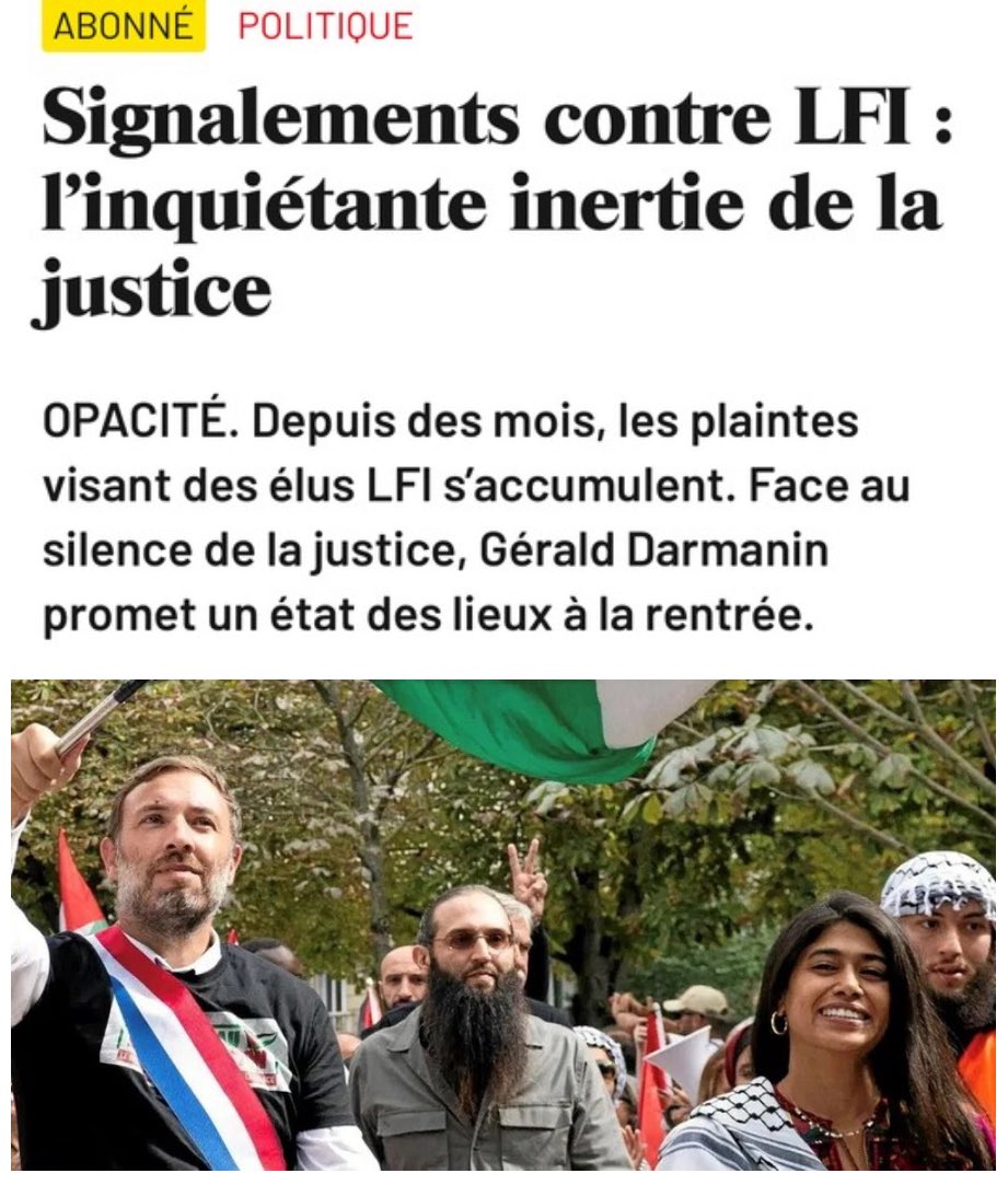 La complaisance des juges envers l’extrême-gauche insoumise commence à se voir. Alors que les plaintes s’accumulent contre Rima Hassan, Thomas Portes ou Ersilia Soudais depuis le 7 octobre 2023 : la justice reste MUETTE. Faut être de droite pour être condamné dans ce pays ou quoi