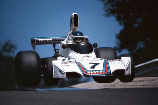 #F1 Cómo olvidarlo? Hace 50 años #CarlosReutemann ganaba el GP de Alemania en Nürburgring, con el Brabham BT44B, seguido de Laffite y Lauda.
