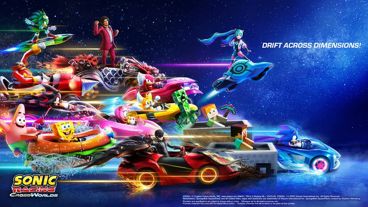 Nintendo is suing Sega prior to the release of Sonic Racing: CrossWorlds. Nintendo alleges  Sega's racing game is "too similar" to the Mario Kart franchise. ibit.ly/71x6X