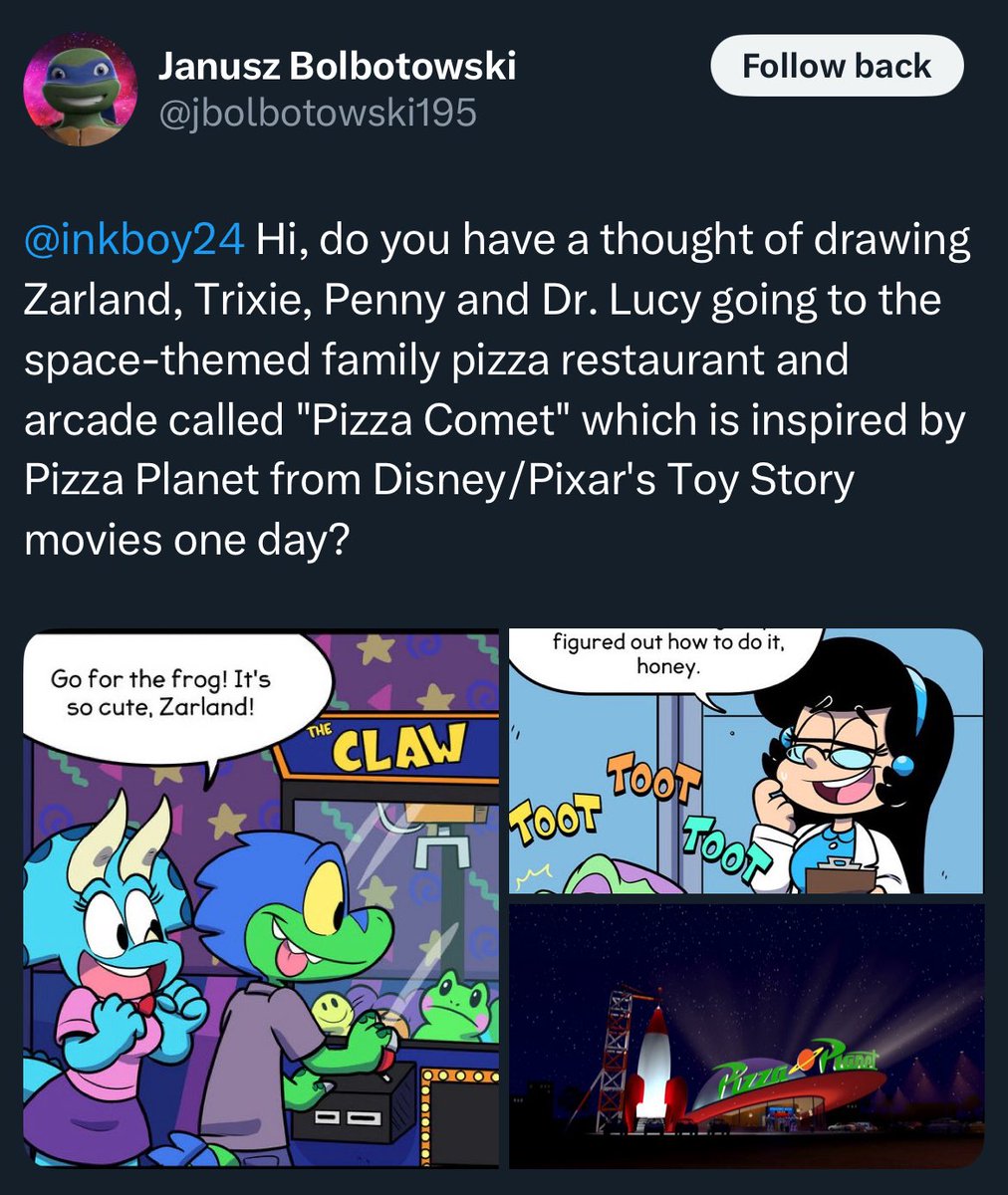 Caleb S. (inkboy24) (@inkboy24) on Twitter photo A piece of fanart for <a href="/ZarlandRex/">ZalarStudios</a>
Based on a couple of ideas from <a href="/jbolbotowski195/">Janusz Bolbotowski</a> (thanks again)
And a Slick cameo for <a href="/ArtDexo2000/">ArtDexo2000 ✏</a>! A piece of fanart for <a href="/ZarlandRex/">ZalarStudios</a>
Based on a couple of ideas from <a href="/jbolbotowski195/">Janusz Bolbotowski</a> (thanks again)
And a Slick cameo for <a href="/ArtDexo2000/">ArtDexo2000 ✏</a>!