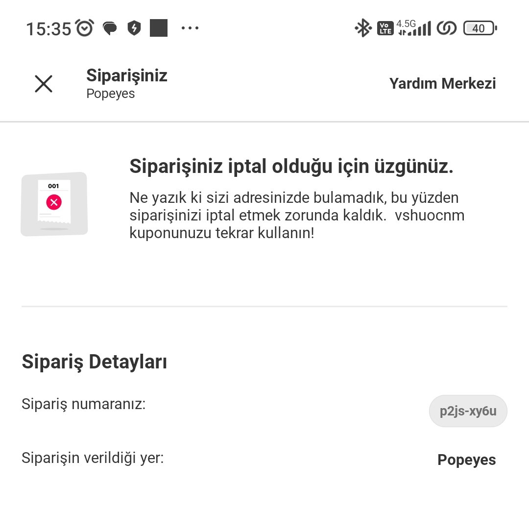 Srhclk's tweet photo. Sevgili @yemeksepeti bence siz bu işi bırakın! Aynı gün ikinci rezalet adresinizde bulamadık deyip sipariş iptal edildi kafalarına göre !! @ticaret bakanlığı bunları kesinlikle denetlemeli bu şekilde sürekli mağduriyet olur mu ayip yazık !! https://t.co/gpBChZuurF