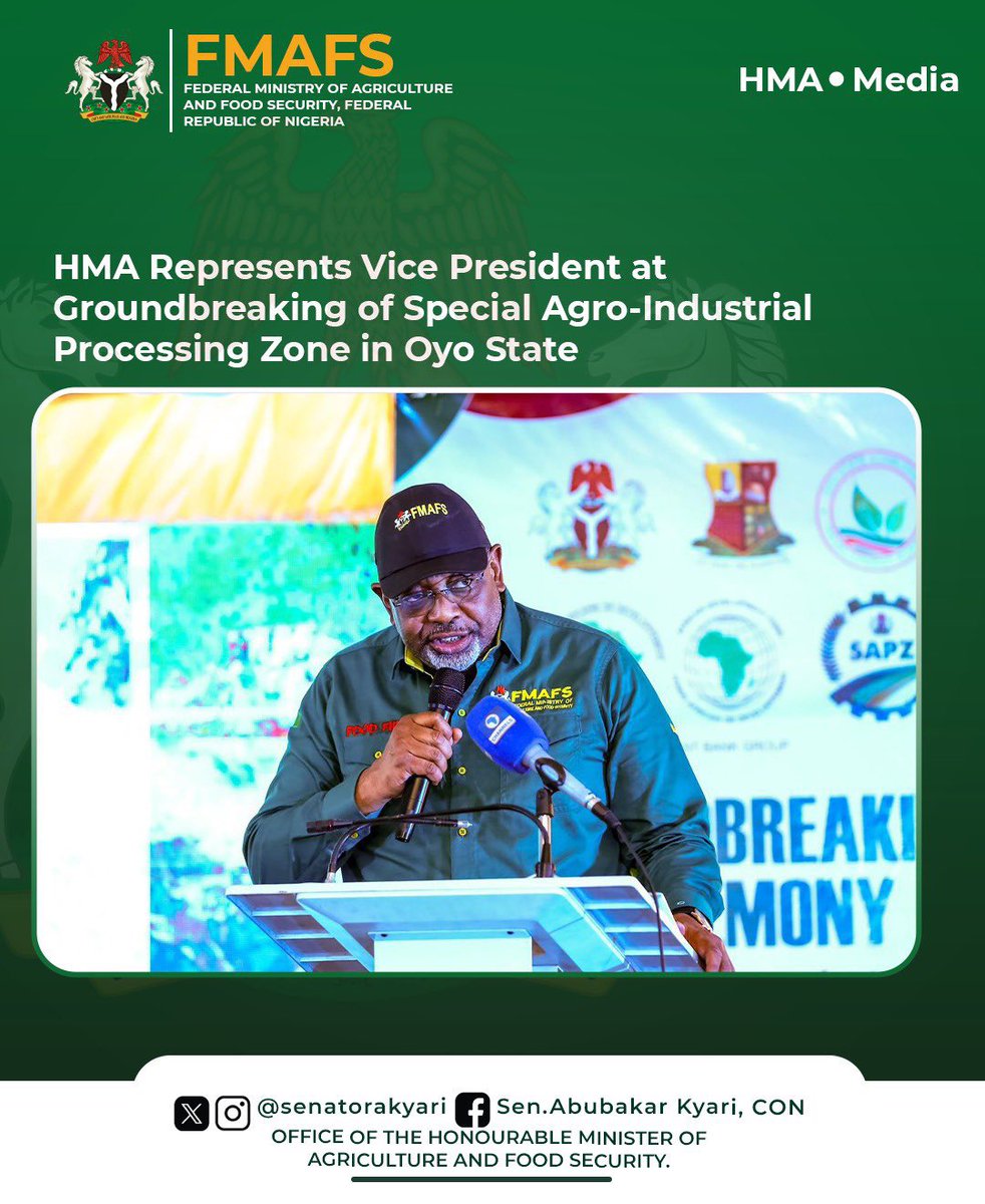 Woye (@woye1) on Twitter photo Nigeria has happened to Oyo State as the FG not Tinubu has flagged off <a href="/SAPZNigeria/">SAPZNigeria</a> project the first in South West.
2: South West remembers as the First SAPZ was launched in The NORTH (let me tweet like dem dem).
-(a): Where oooooo?
-(b): Answer: my beautiful KADUNA CITY. Nigeria has happened to Oyo State as the FG not Tinubu has flagged off <a href="/SAPZNigeria/">SAPZNigeria</a> project the first in South West.
2: South West remembers as the First SAPZ was launched in The NORTH (let me tweet like dem dem).
-(a): Where oooooo?
-(b): Answer: my beautiful KADUNA CITY.