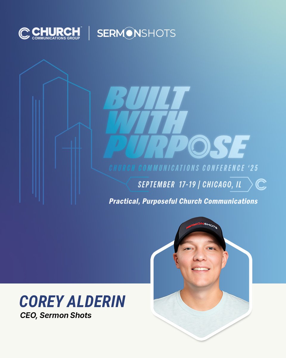 Corey Alderin (@coreyalderin) on Twitter photo Heading to #ComCon2025 in Chicago Sept 17-19! Excited to connect with church leaders and communicators and share how Sermon Shots is helping churches reach people with purpose. Who’s going?
#ChurchCommunications #SermonShots #Leadership Heading to #ComCon2025 in Chicago Sept 17-19! Excited to connect with church leaders and communicators and share how Sermon Shots is helping churches reach people with purpose. Who’s going?
#ChurchCommunications #SermonShots #Leadership