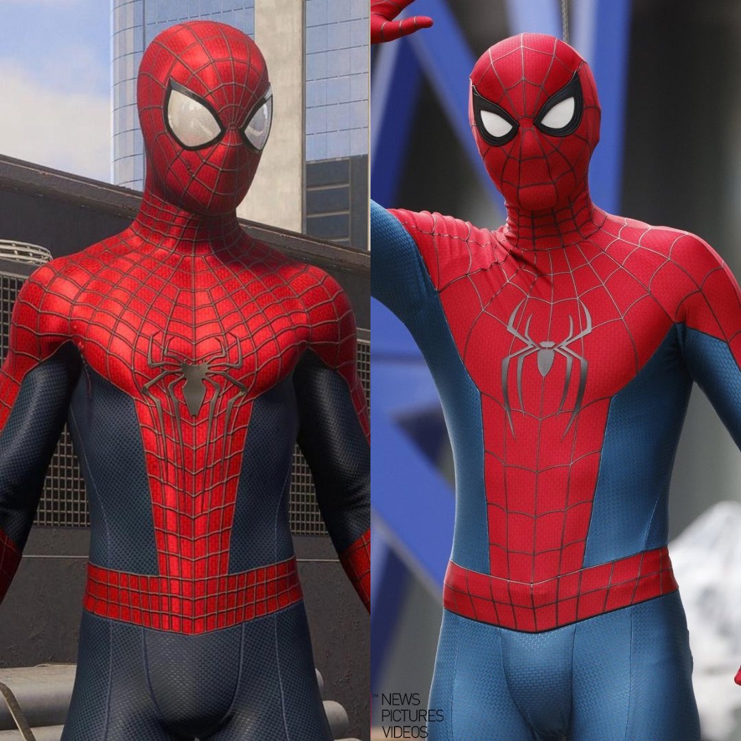 GoodNightDrew's tweet photo. The TASM 2 suit inspirations are actually uncanny https://t.co/H50XC4vQgB