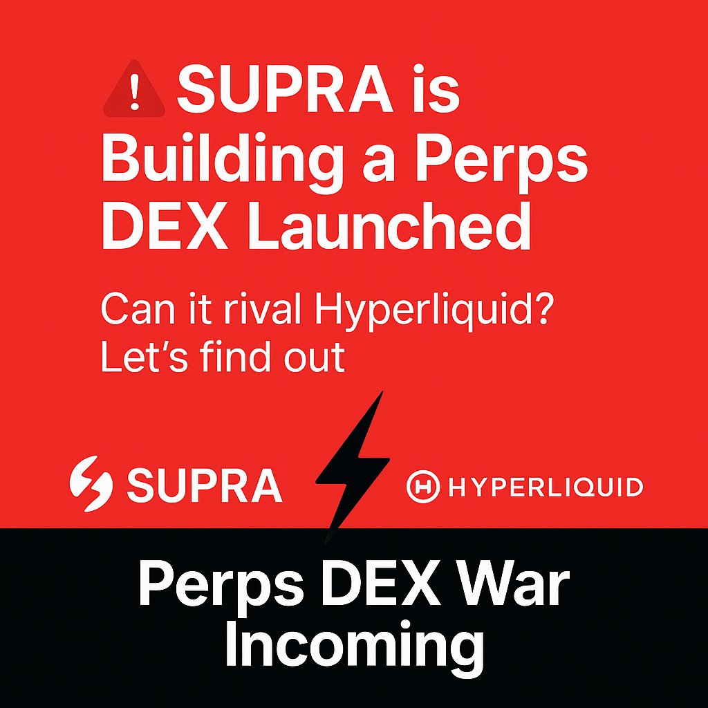 Chassis_8's tweet image. Big news: @SUPRA_LABS is building its own Perpetuals DEX!

The testnet is live, and things are getting interesting 👀

Could this be a real challenger to @HyperliquidX? Let’s take a look 👇
$SUPRA #DeFi #Crypto