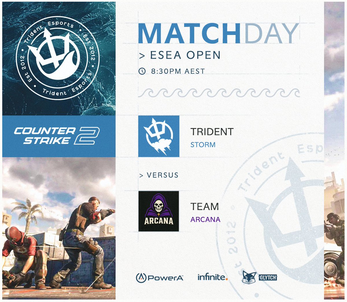 TridentEsports's tweet photo. #MATCHDAY
Off the back of the announcement, #TridentStorm is heading straight into a match in 30 minutes.
🆚 #TeamArcana
⏰ 8:30 PM AEST
📆 03/08/2025
#RaiseYourTrident🔱 | #BOLHF https://t.co/YHTIcKMvvs