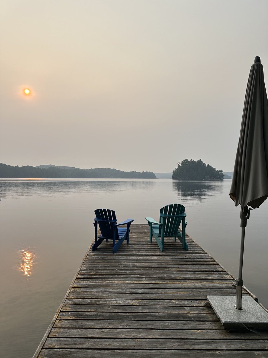 KennethJull's tweet image. Nice to be back in Muskoka but this haze is a reminder that we have to work harder on reducing emissions