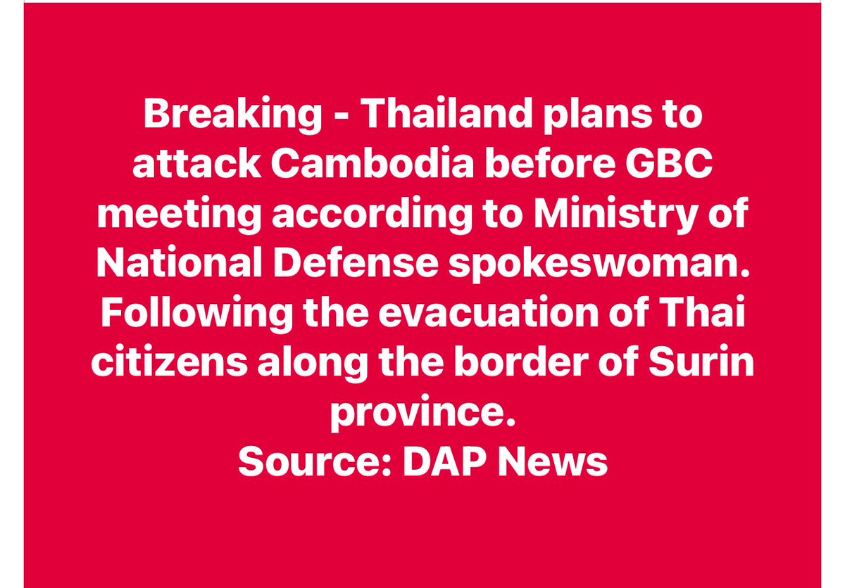 beehyung24's tweet photo. Thailand plans to attack Cambodia again tonight, Asian and international community please keep an eye on us !! We need peace not war again 🙏🏻🇰🇭
#ExposeThailandLies 
#justiceForCambodia https://t.co/utqk2K1eSF