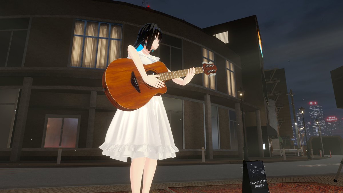 VRChatの始発駅で、すっごい素敵な歌声の方に出会いました。
ギター弾き語りでオリジナル曲も歌ってて、すごい優しい声で聞き入ってました…！
ロマニードットアイオーさんという方でした。
ただの一般通りすがりリスナ―だったけど、リアルイベント頑張ってください！！