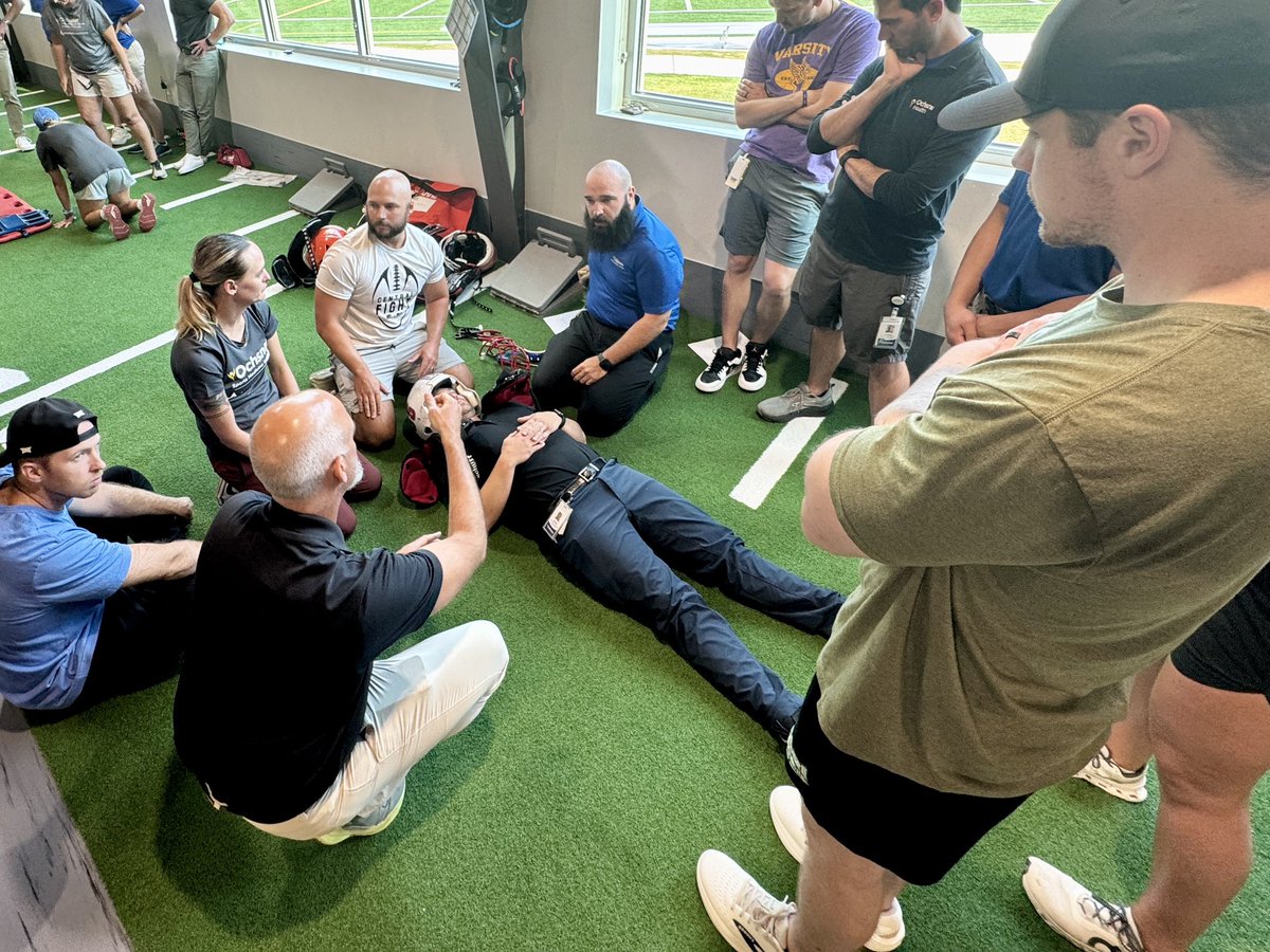 Jeremy Burnham, MD (@jeremyburnhammd) on Twitter photo With football season approaching, <a href="/OchsnerHealth/">Ochsner Health</a> athletic trainers led a sideline symposium for physical therapists, PAs, NPs, and physicians who will be providing sideline coverage this fall. They taught spine boarding techniques, sideline concussion management, and heat illness With football season approaching, <a href="/OchsnerHealth/">Ochsner Health</a> athletic trainers led a sideline symposium for physical therapists, PAs, NPs, and physicians who will be providing sideline coverage this fall. They taught spine boarding techniques, sideline concussion management, and heat illness