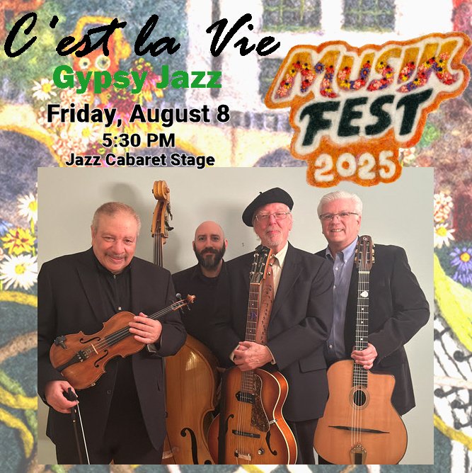 In 4 Days, Friday 8/8 5:30PM Musikfest Jazz Cabaret Stage
Info: musikfest.org
#gypsyjazz #jazz #Musikfest2025 #musikfest