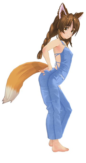 ちょこっと原点回帰なサロペット柚華ちん
#カスタムキャスト 