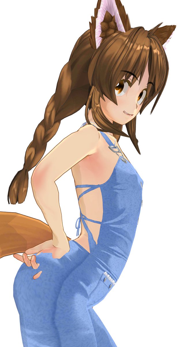 ちょこっと原点回帰なサロペット柚華ちん
#カスタムキャスト 