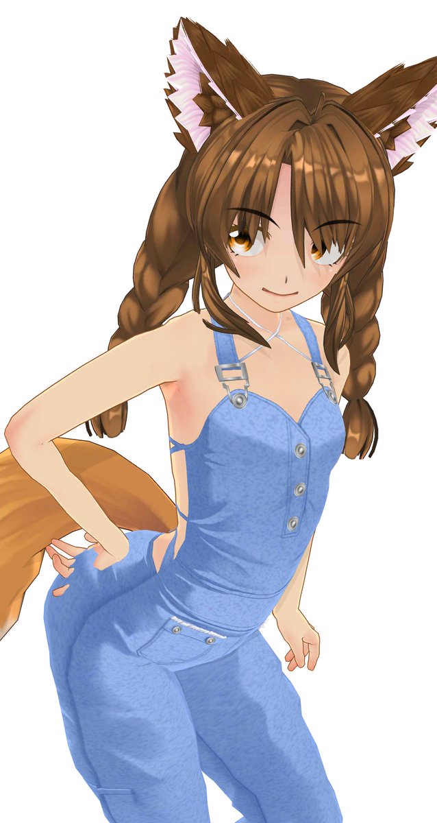 ちょこっと原点回帰なサロペット柚華ちん
#カスタムキャスト 