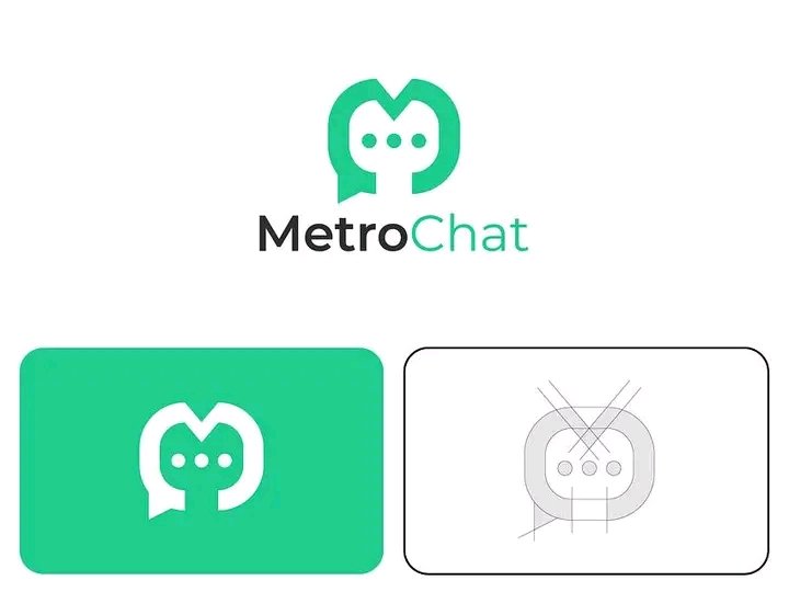 Designerrasedul's tweet image. MetroChat Logo Design | Modern Messaging App logo.