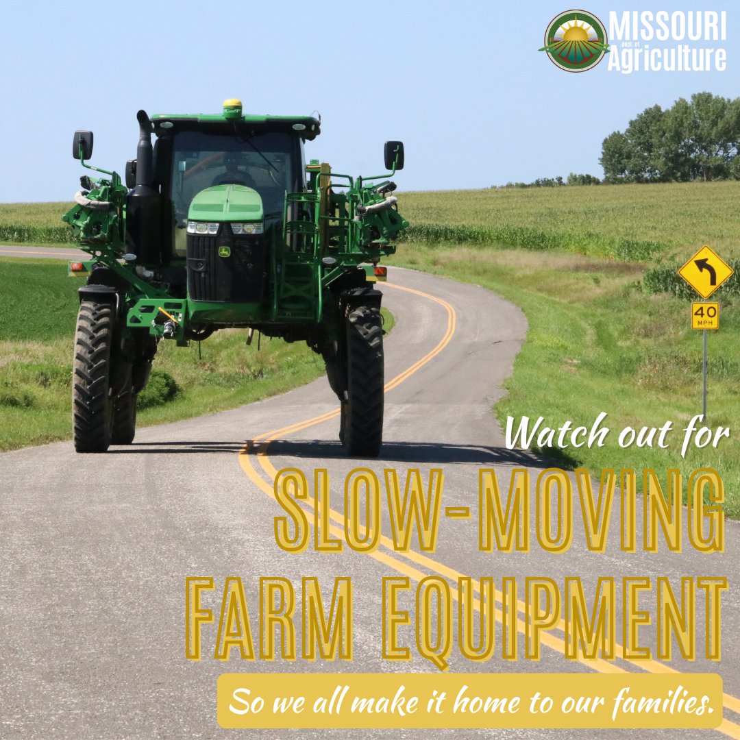⚠️Watch out for slow-moving farm equipment on the roads so we all make it home to our families! 🚜